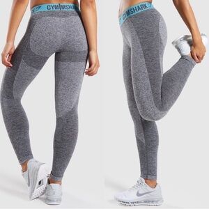Gray and Light Blue Gymshark Leggings